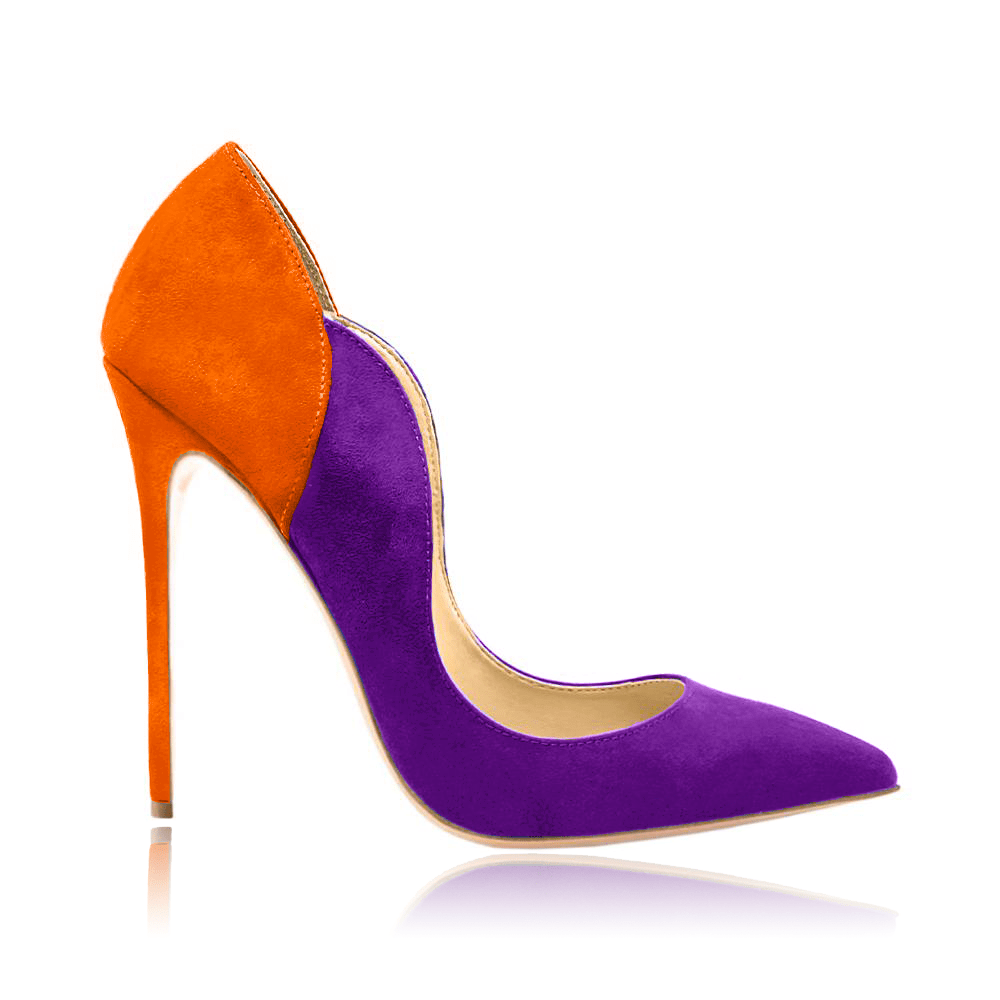 Por separado fusible Debilidad Zapatos de tacón Wave ante morado / naranja Mujer – Identità Shoes