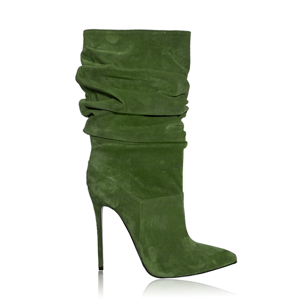 Green clearance suede bootie