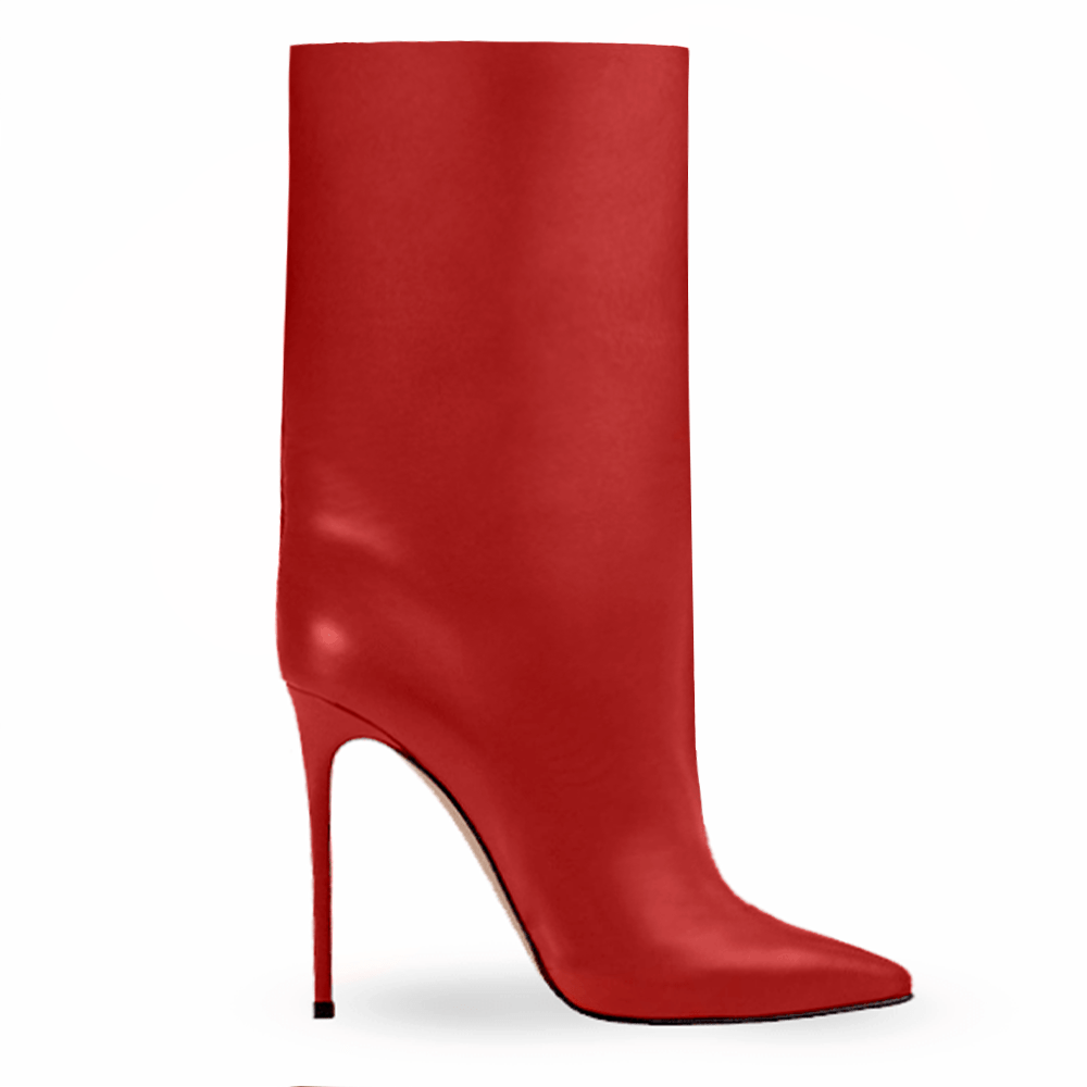 120mm/100mm Red Bottom Women's Closed Pointed Toe Heels Stilettos Ankle  Boots Suede Shoes