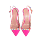 Identità Décolleté Slingback ALYA TESSUTO/VERNICE FUCSIA