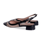 Identità Décolleté Slingback ANGY PELLE BEIGE/NERO
