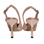 Identità Décolleté Slingback JUSTINA GLITTER ORO ROSA 70mm