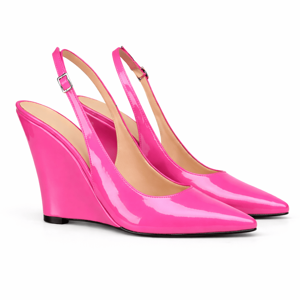 Identità Décolleté Slingback PAULINA VERNICE FUCSIA