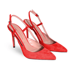 Identità Décolleté Slingback PERLA SCAMOSCIATO ROSSO