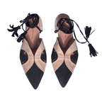 Identità Flat CECILIA CAMOSCIO BEIGE/NERO