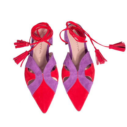 Identità Flat CECILIA CAMOSCIO VIOLA/ROSSO
