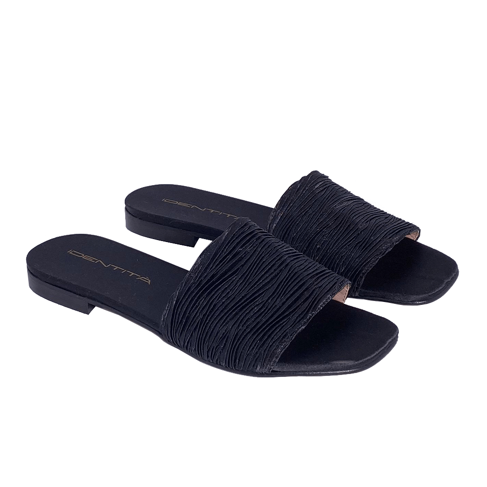 Identità Flat JEANA PELLE/SETA NERO