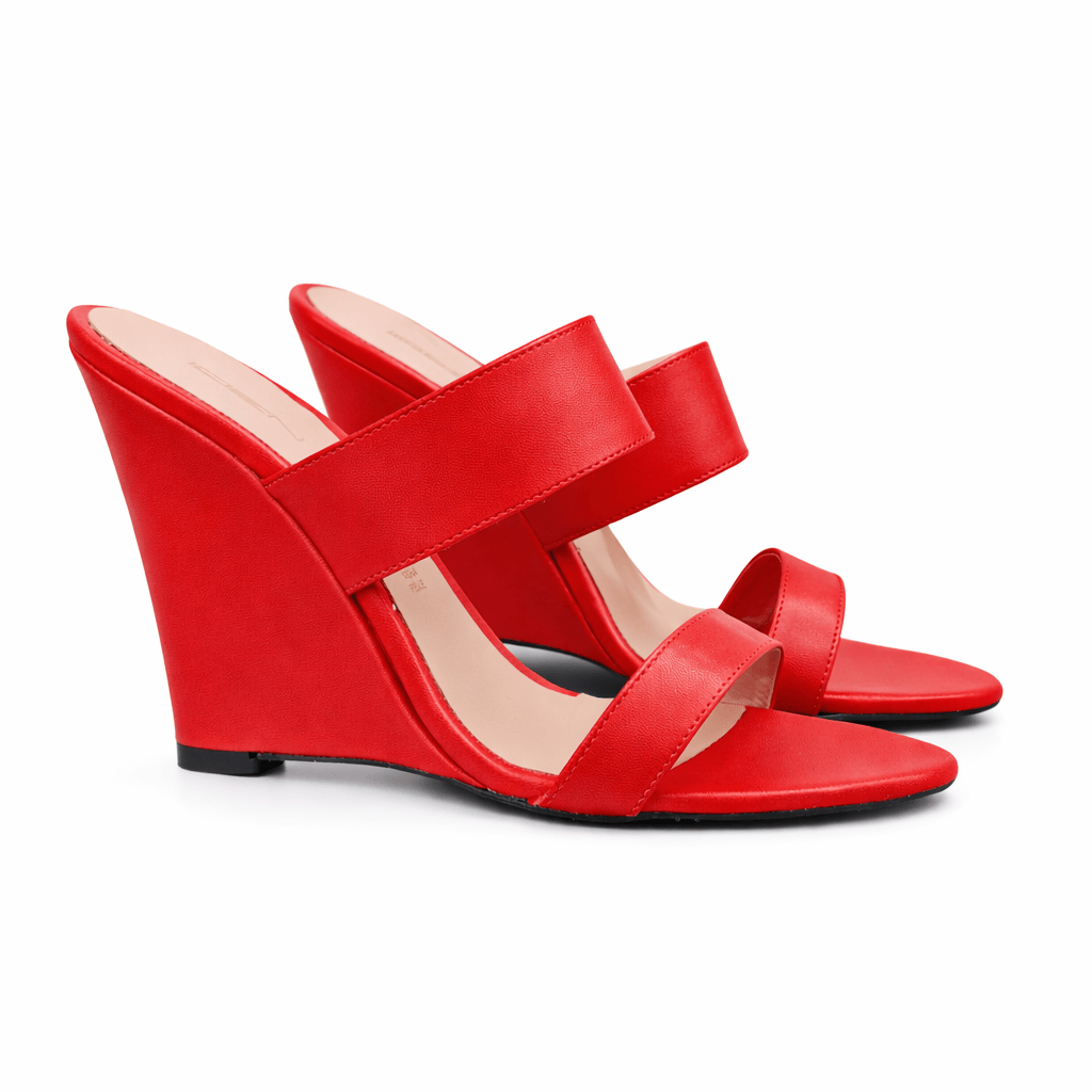 Identità Mules KELLY PELLE ROSSO