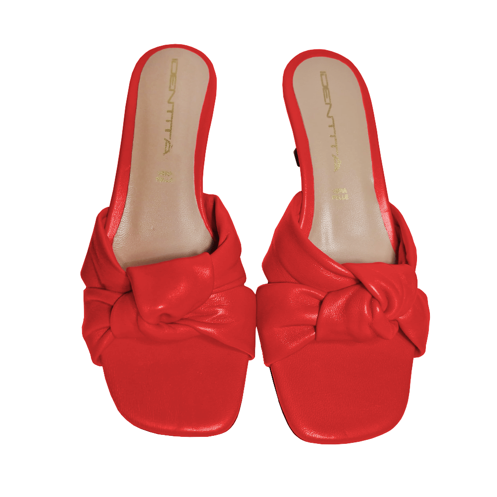 Identità Mules MARGAUX PELLE ROSSO