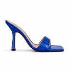 Identità Mules MARIARITA STAMPA COCCODRILLO BLU
