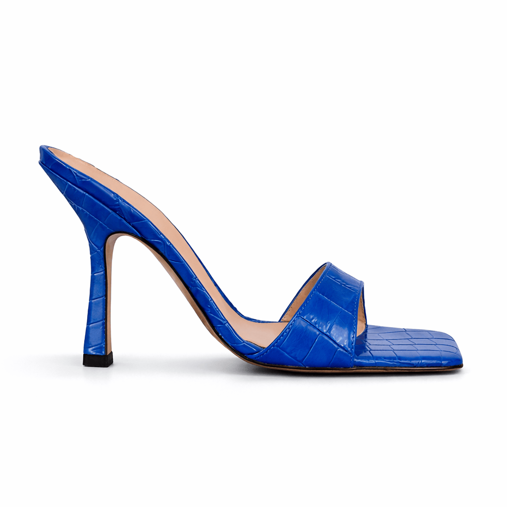 Identità Mules MARIARITA STAMPA COCCODRILLO BLU