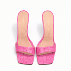 Identità Mules MARIARITA STAMPA COCCODRILLO FUCHSIA