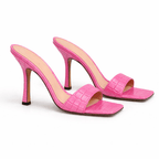 Identità Mules MARIARITA STAMPA COCCODRILLO FUCHSIA