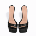 Identità Mules MARIARITA STAMPA COCCODRILLO NERO