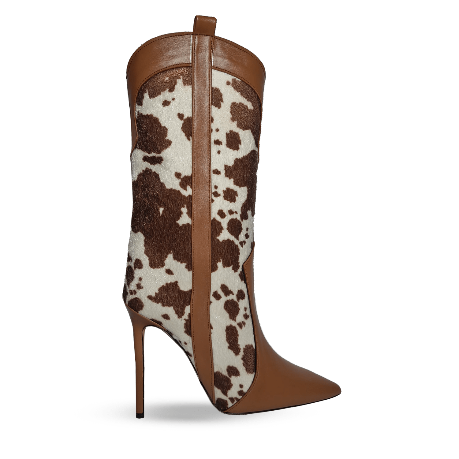 Identità Stivaletti CLARA STAMPA MUCCA MARRONE