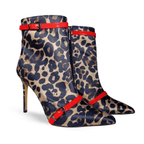 Identità Stivaletti HAZEL LEOPARDATO ANIMALIER/ROSSO