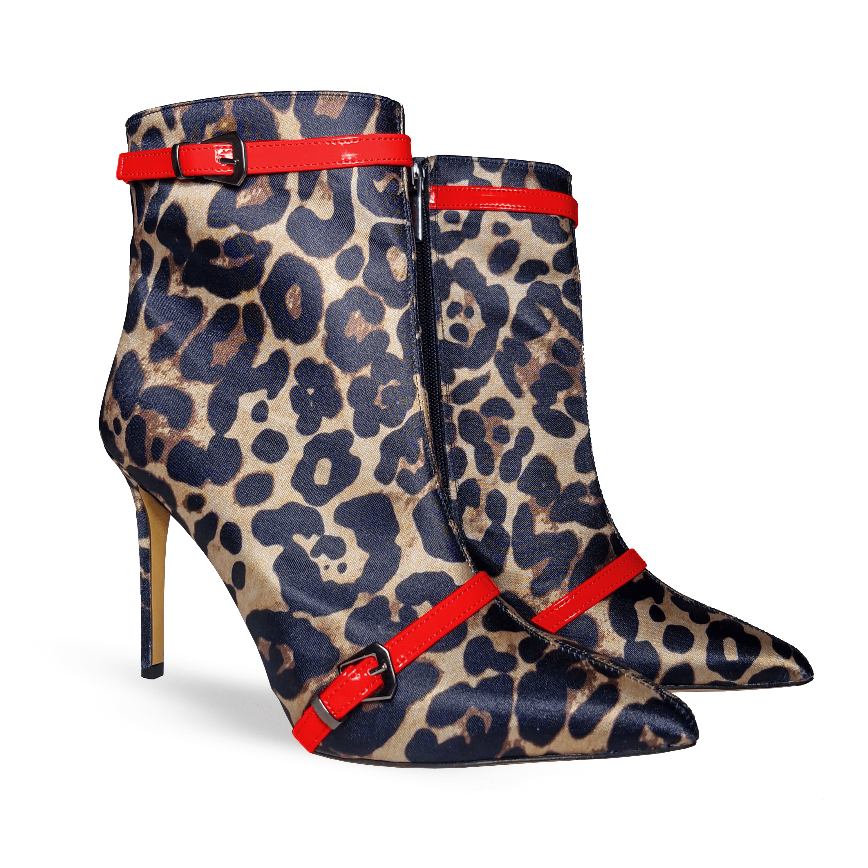 Identità Stivaletti HAZEL LEOPARDATO ANIMALIER/ROSSO