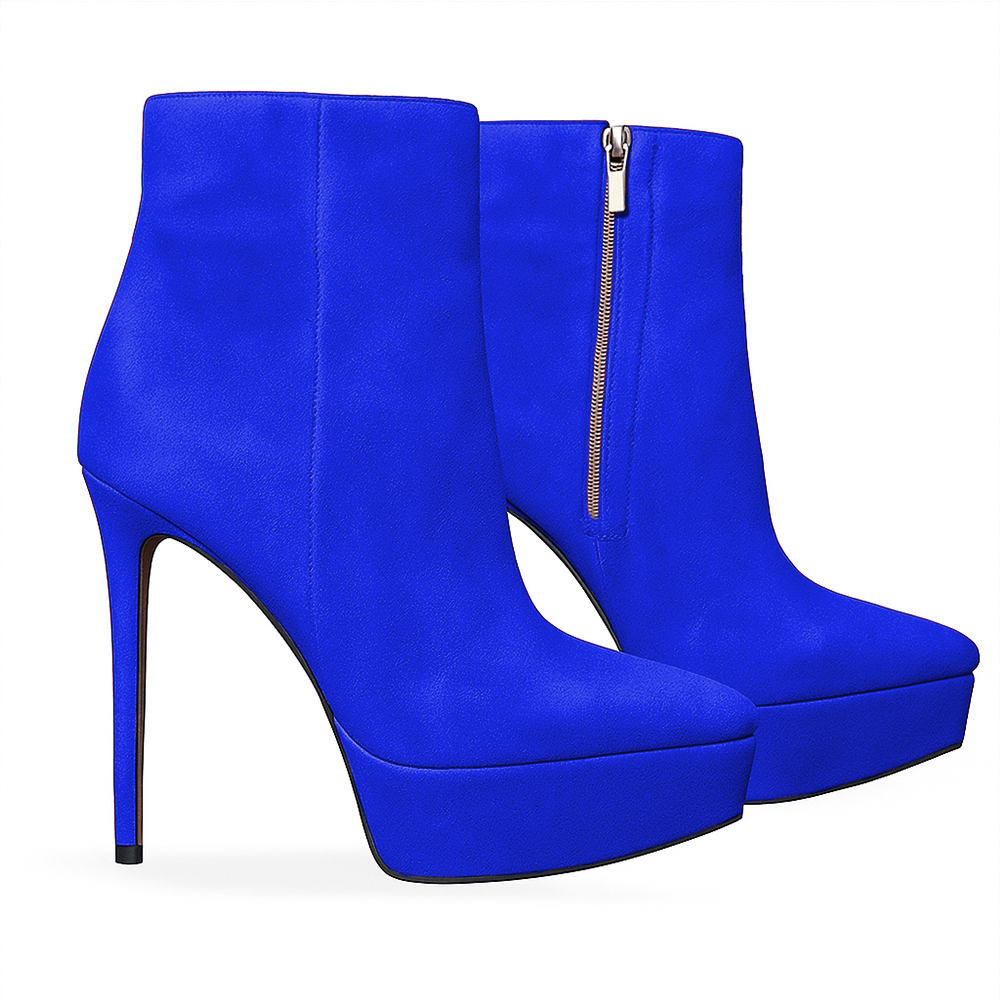 Identità Stivaletti IRENE SCAMOSCIATO BLU