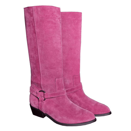 Identità Stivali DESIREE SCAMOSCIATO FUCSIA