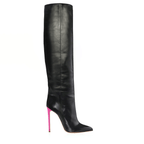 Identità Stivali FANNY PELLE NERO / FUCSIA