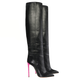 Identità Stivali FANNY PELLE NERO / FUCSIA