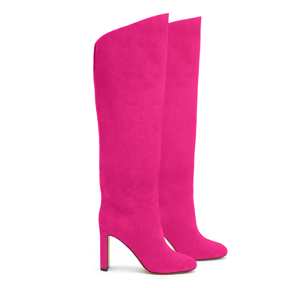 Identità Stivali GINEVRA SCAMOSCIATO FUCSIA