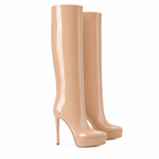Identità Stivali LUCREZIA VERNICE BEIGE