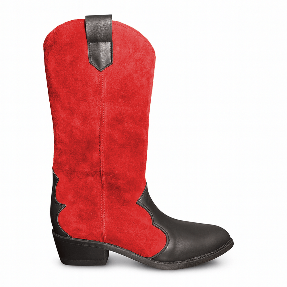 Identità Stivali NICOL SCAMOSCIATO ROSSO