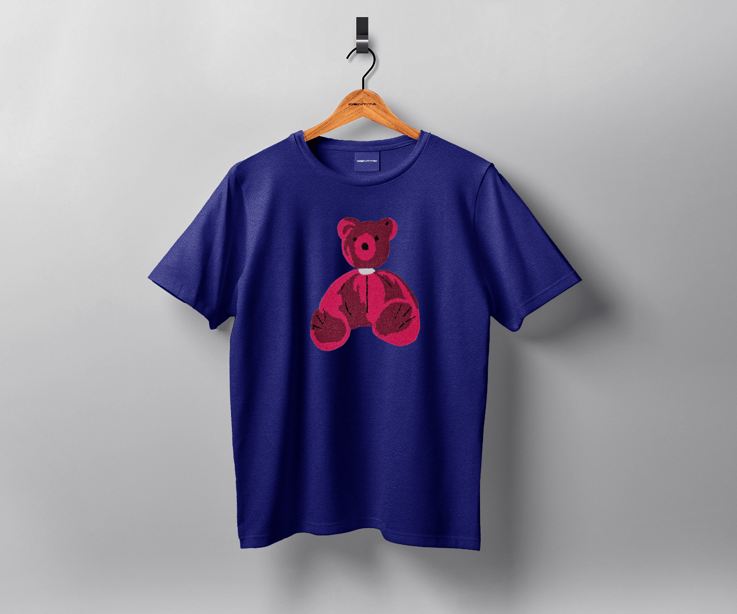 Identità T-Shirt Taglia unica T-shirt a maniche corte - FUCSIA BEAR - BLU