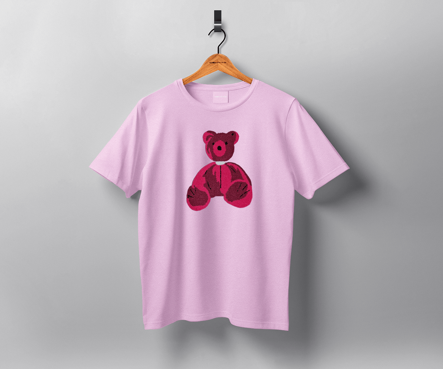 Identità T-Shirt Taglia unica T-shirt a maniche corte - FUCSIA BEAR - ROSA