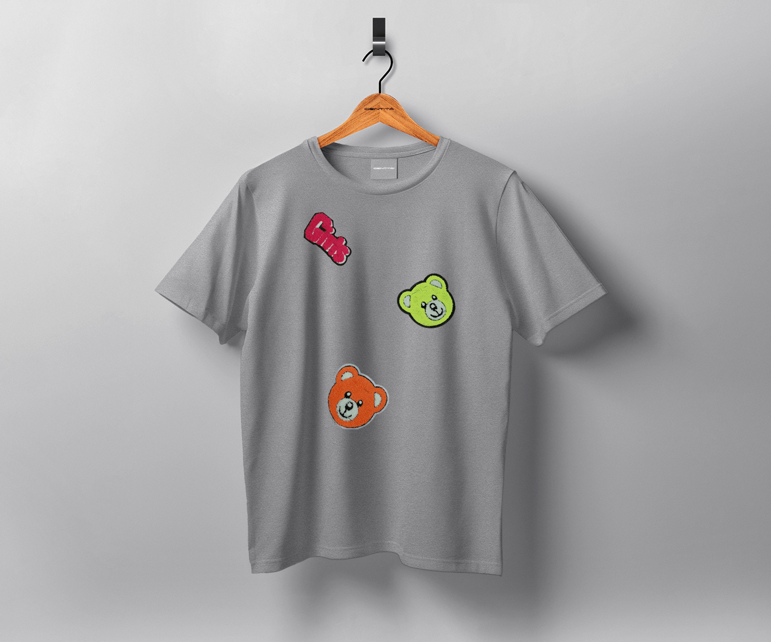 Identità T-Shirt Taglia unica T-shirt a maniche corte - GIRL - GRIGIO
