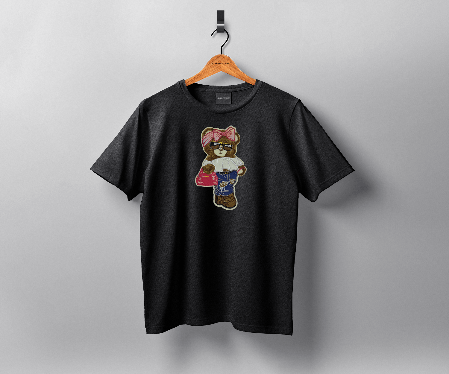 Identità T-Shirt Taglia unica T-shirt a maniche corte - NERO