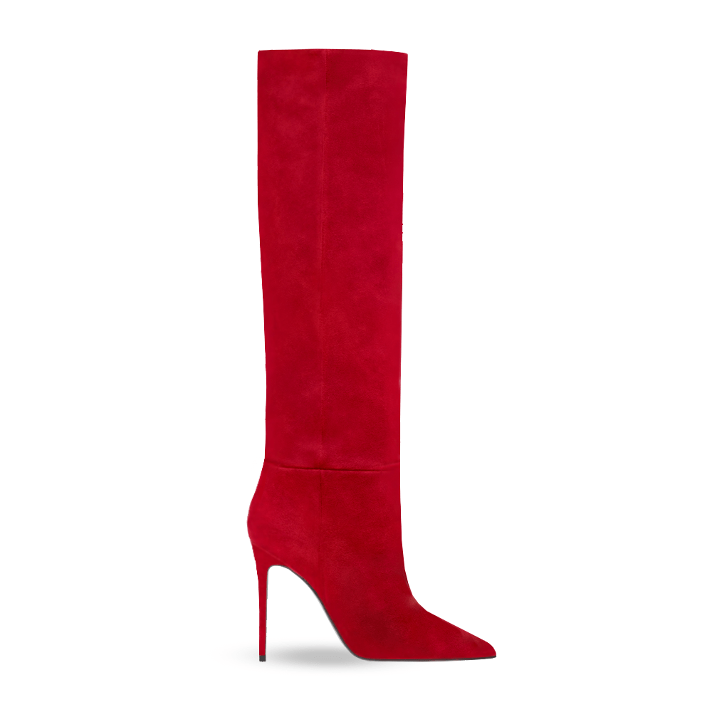 Bottes microsdxc Alien en daim rouge