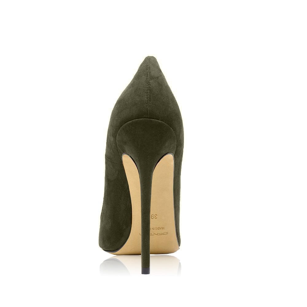 Olive green outlet suede pumps