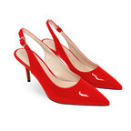 Identità Décolleté Slingback JUSTINA VERNICE ROSSO 70mm