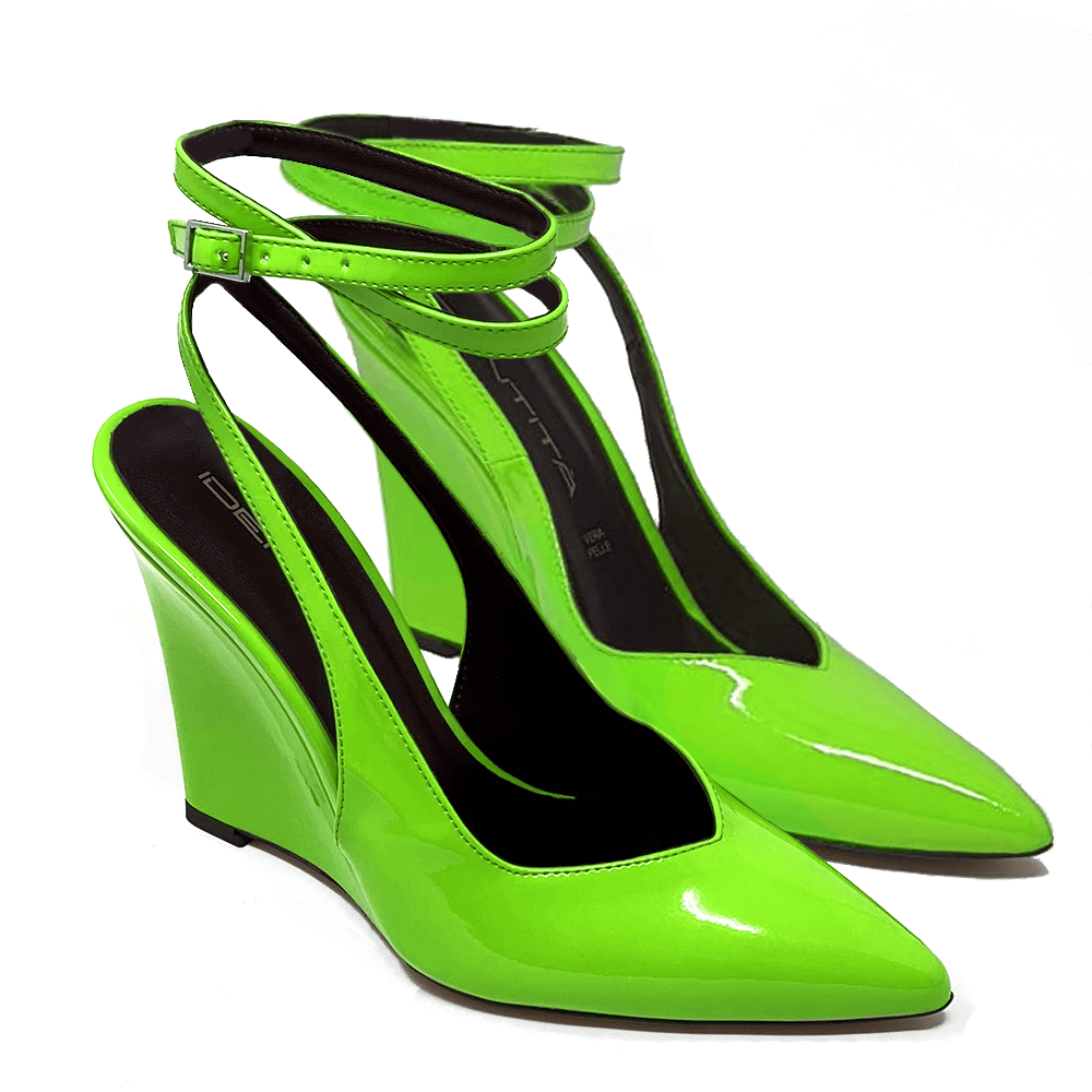 Identità Décolleté Slingback OXANA VERNICE VERDE FLUO