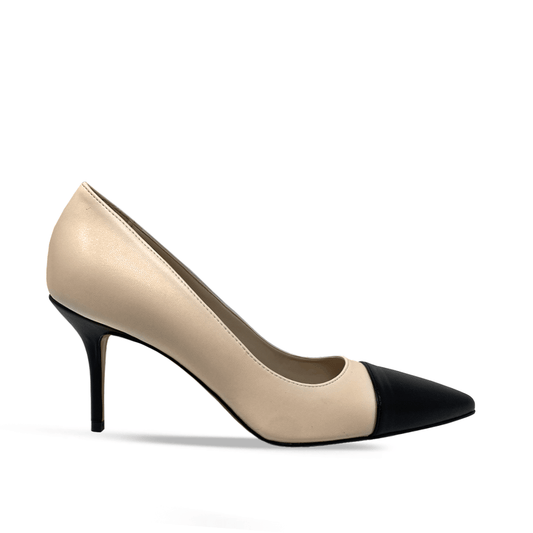 Scarpe beige sales tacco basso