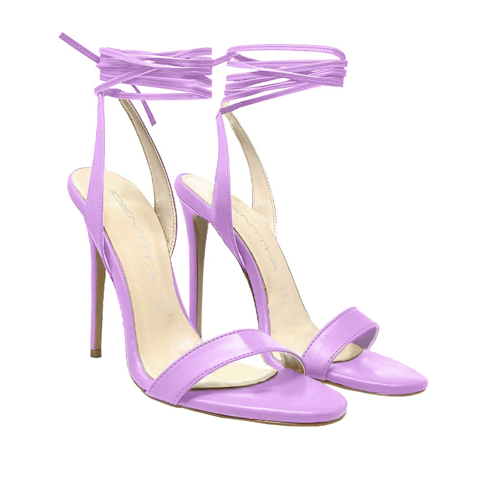 Lace ups sandals Allison lilac leather Woman Identit Shoes