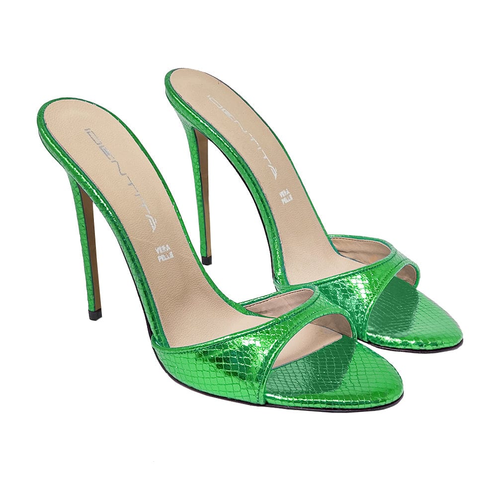 Green cheap mule heels