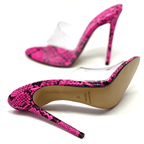 Identità Mules JILL STAMPA RETTILE FUCSIA