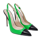 Identità Slingback TAKA PELLE VERDE/NERO