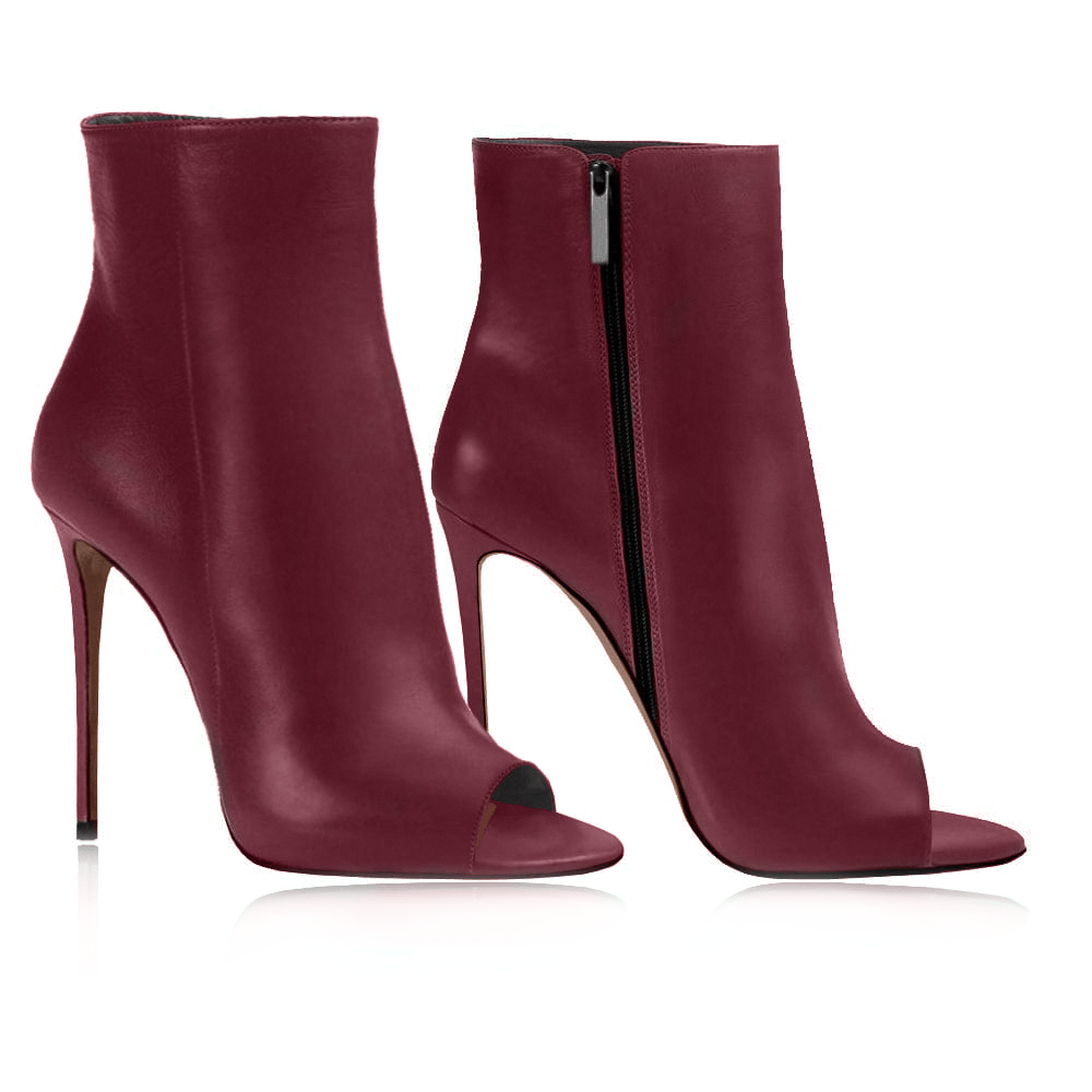 Identità stivaletti ARIEL PELLE BURGUNDY
