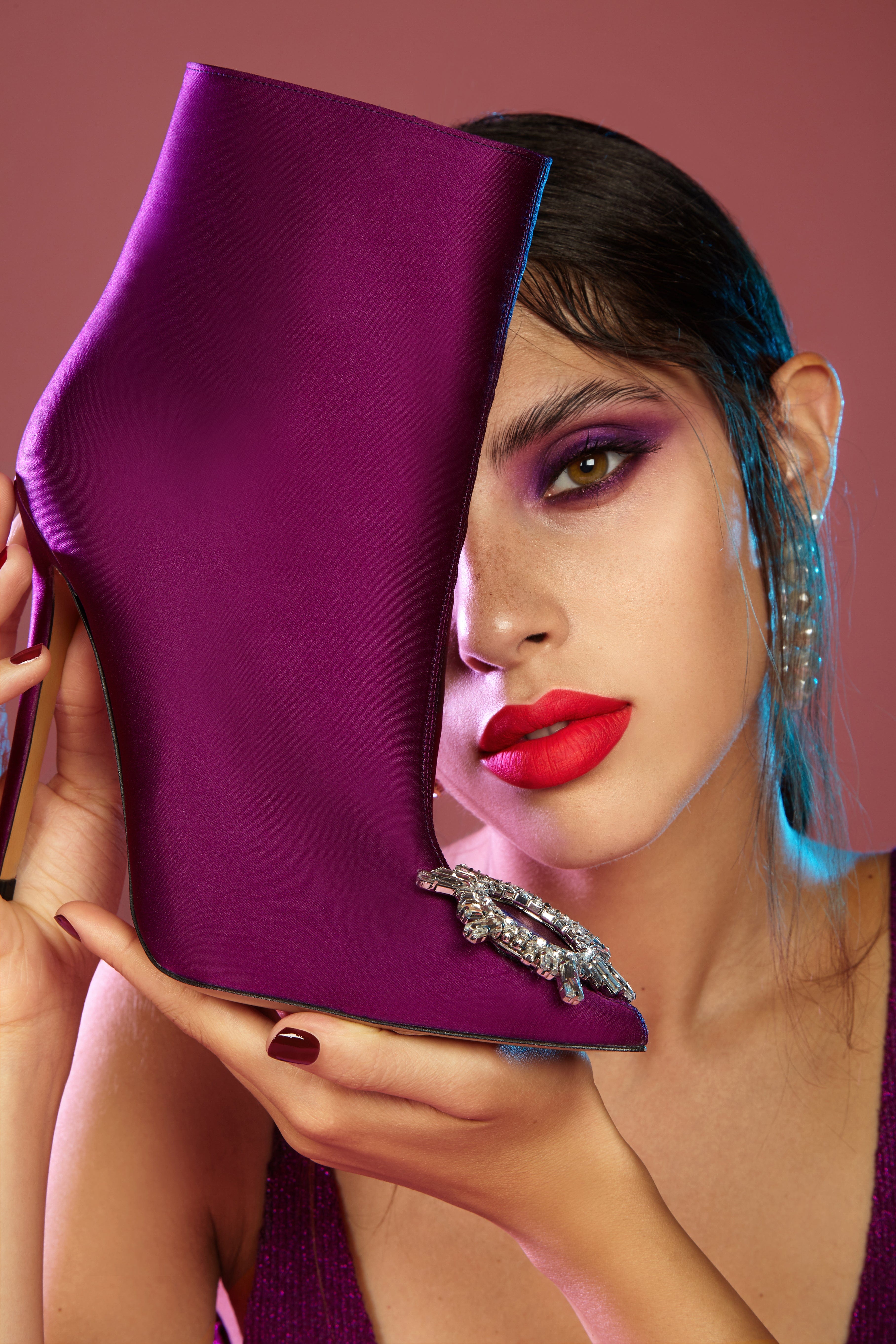 Identità Stivaletti AURA RASO VIOLA