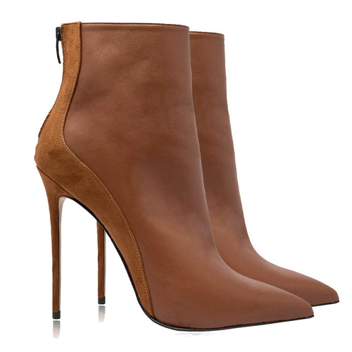 Identità Stivaletti CANDICE PELLE CUOIO