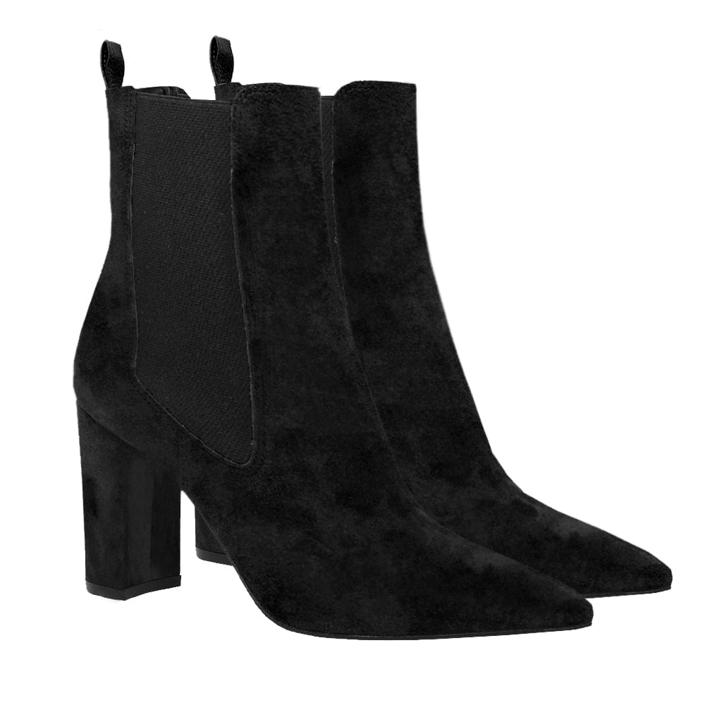 Bottines discount daim noir