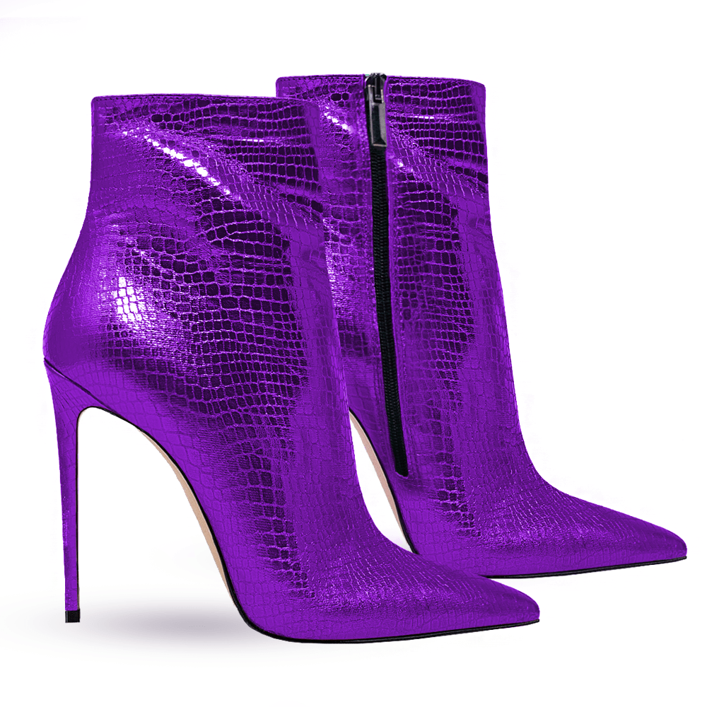 Identità Stivaletti MIRELLE LAMINATO VIOLA