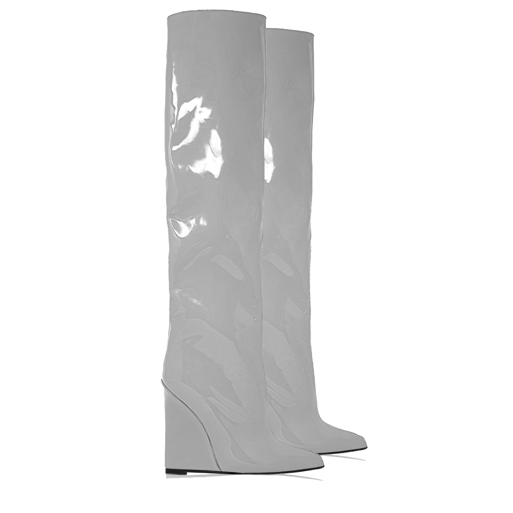 Identità Stivali FARAH VERNICE GRIGIO