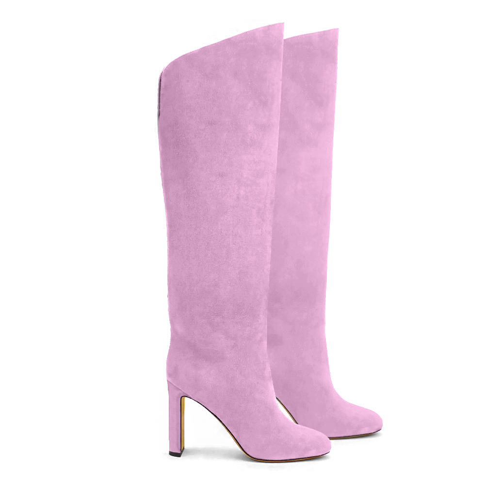 Identità Stivali GINEVRA SCAMOSCIATO ROSA