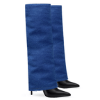 Identità Stivali INES PELLE NERO / DENIM