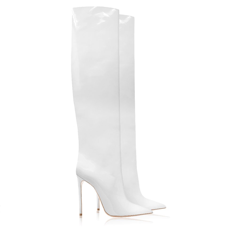 Identità Stivali KAREN VERNICE BIANCO